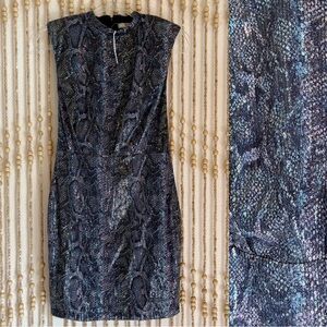 ASOS Y2K Going Out Cyber Grunge Snake Animal Sequin Embellished Sleeveless Dress